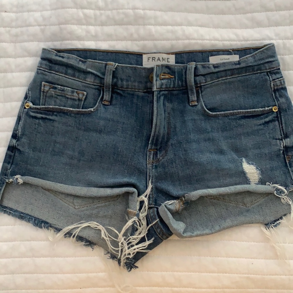 FRAME denim cutoff shorts